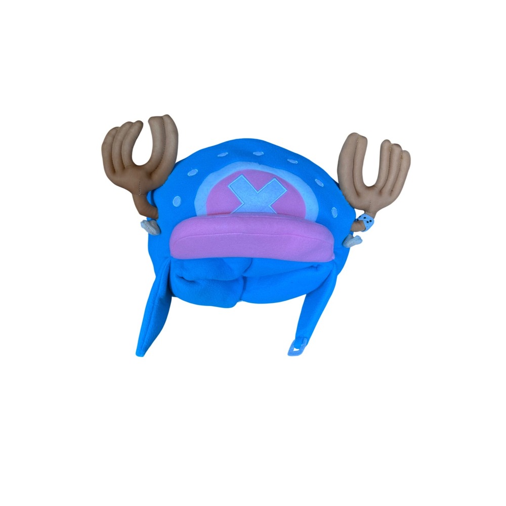 One Piece Tony Tony Chopper Cosplay Hat Blue Plush Antler Trapper Anime Cap